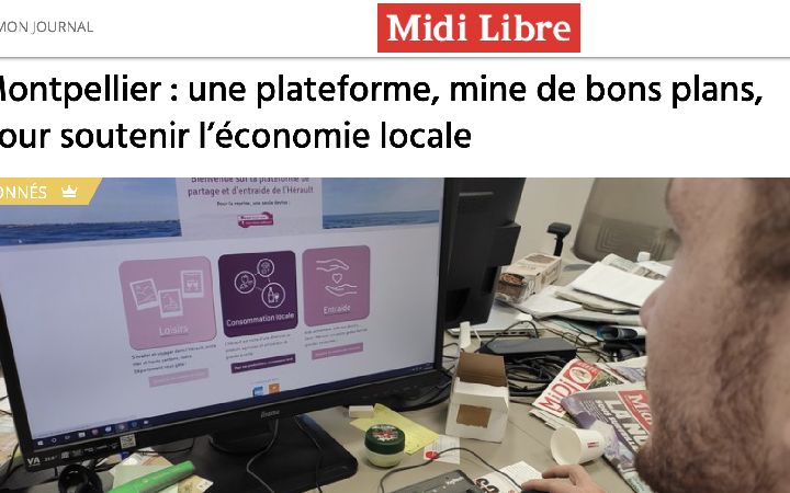 Image pour l'article Découvrez l'article de Midi Libre sur la nouvelle plateforme de partage et d'entraide de l'Hérault !
